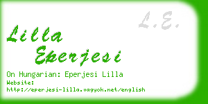 lilla eperjesi business card